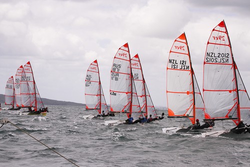 Race start - 2013 NZ 29er National Championships  © John Adair